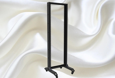 Open frame rack two-post with castors